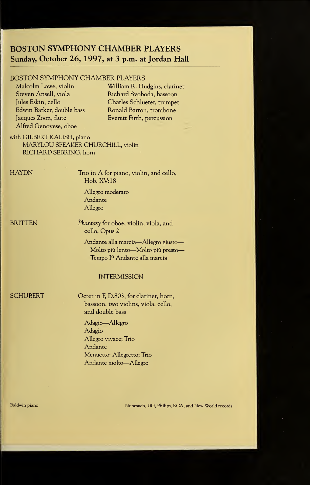 Boston Symphony Orchestra Concert Programs, Season 117, 1997-1998, Subscription, Volume 02