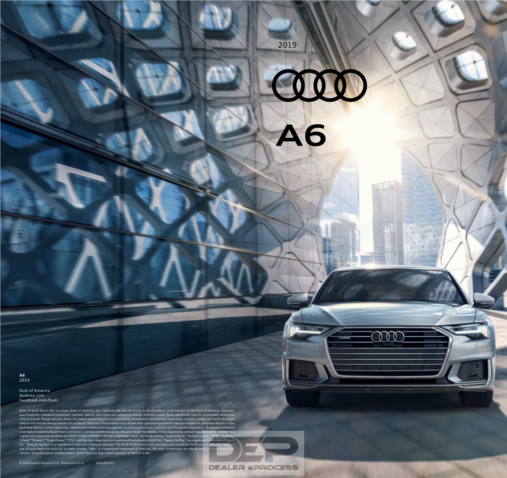 Audi 2019 A6 Brochure