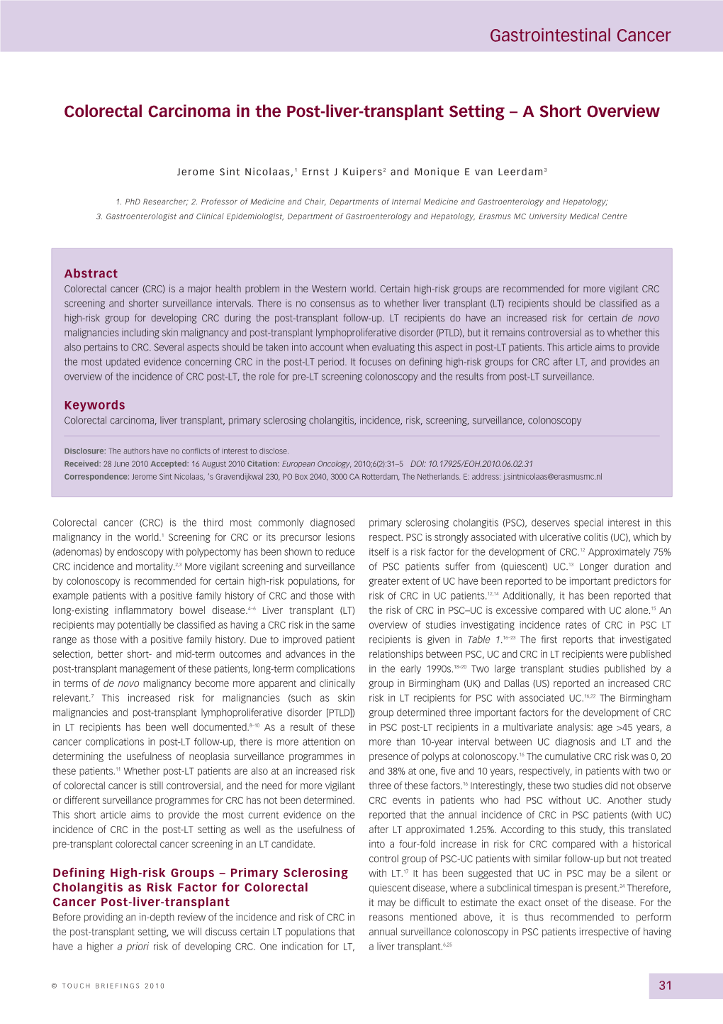 Gastrointestinal Cancer