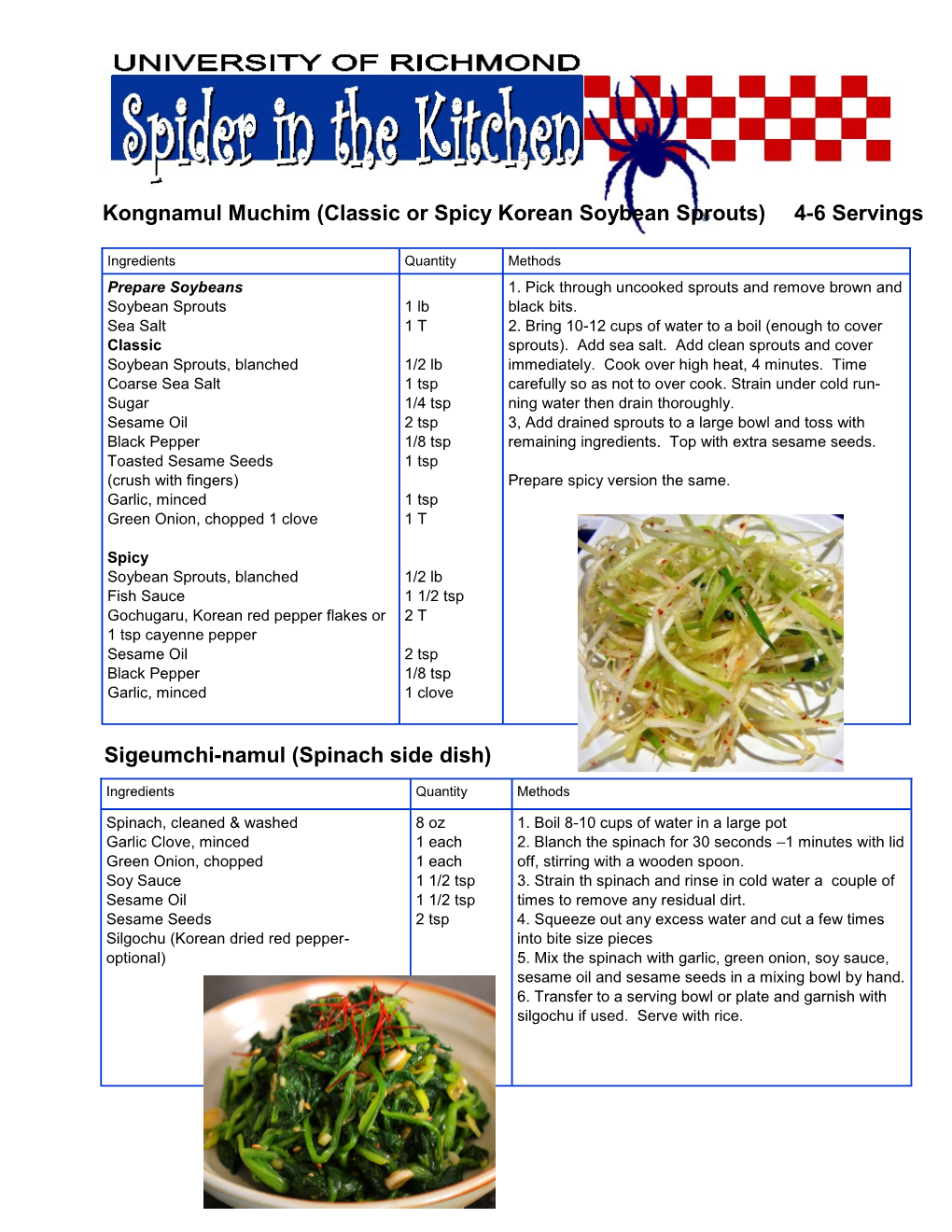 Kongnamul Muchim (Classic Or Spicy Korean Soybean Sprouts) 4-6 Servings