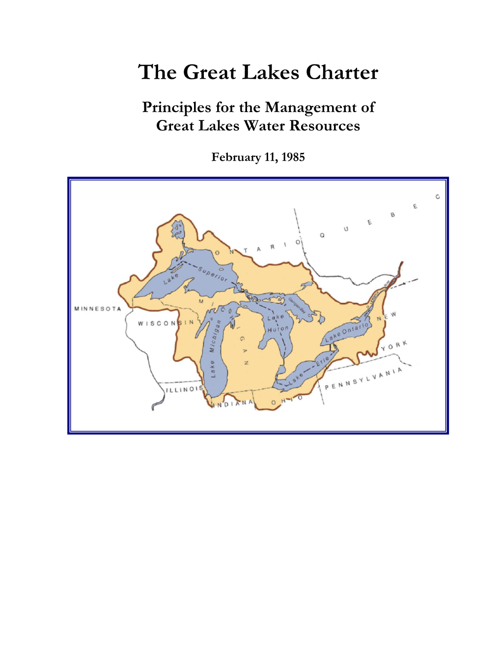 The Great Lakes Charter