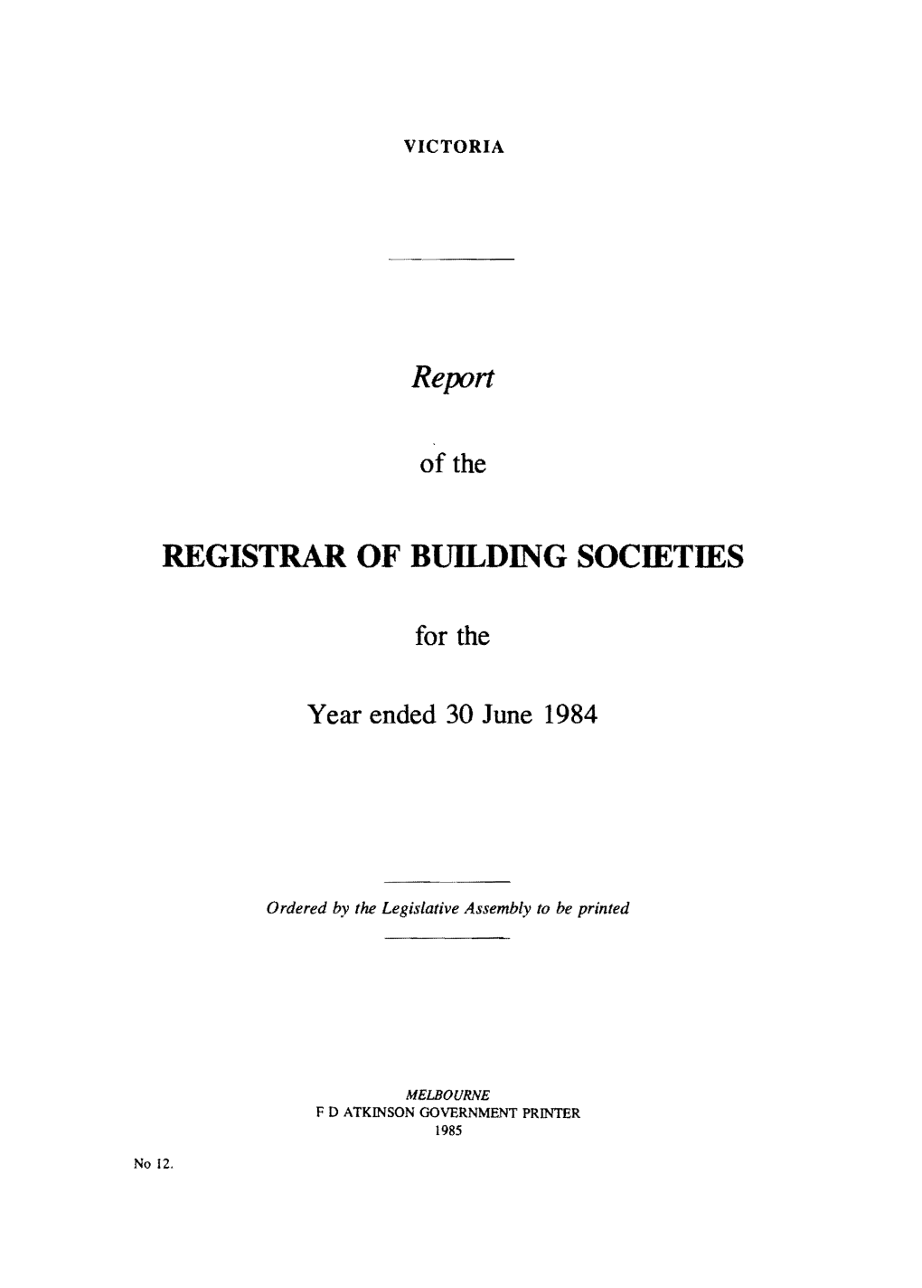 REGISTRAR of Bltilding SOCIETIES