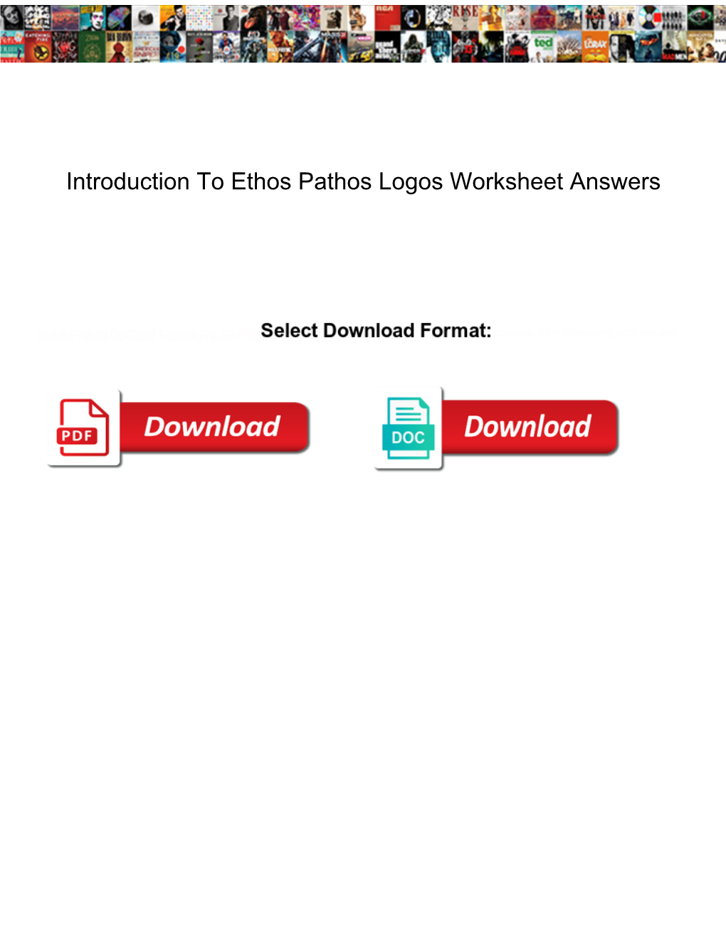 Introduction to Ethos Pathos Logos Worksheet Answers