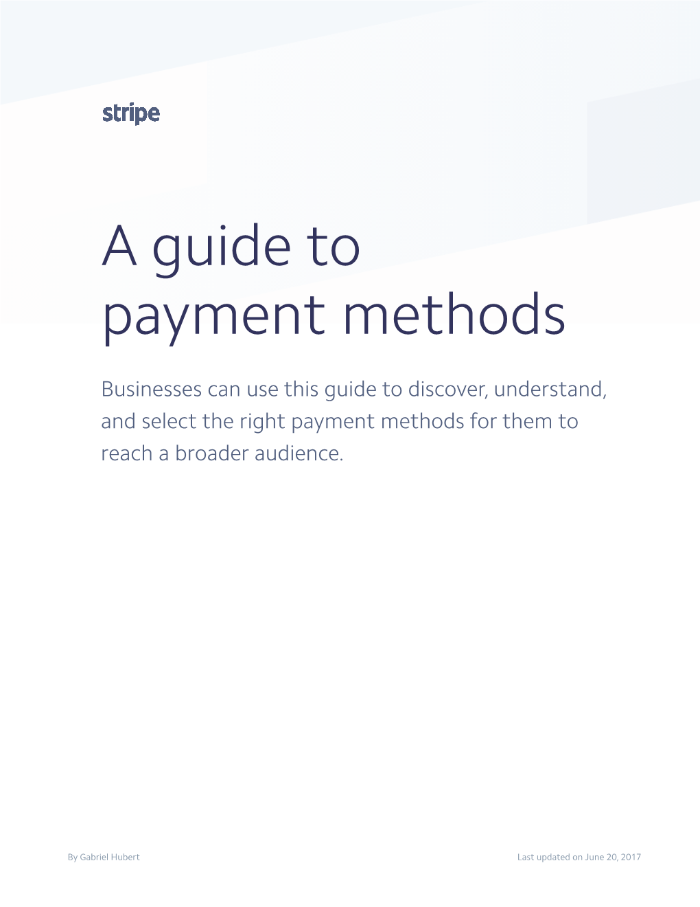 A Guide to Payment Methods