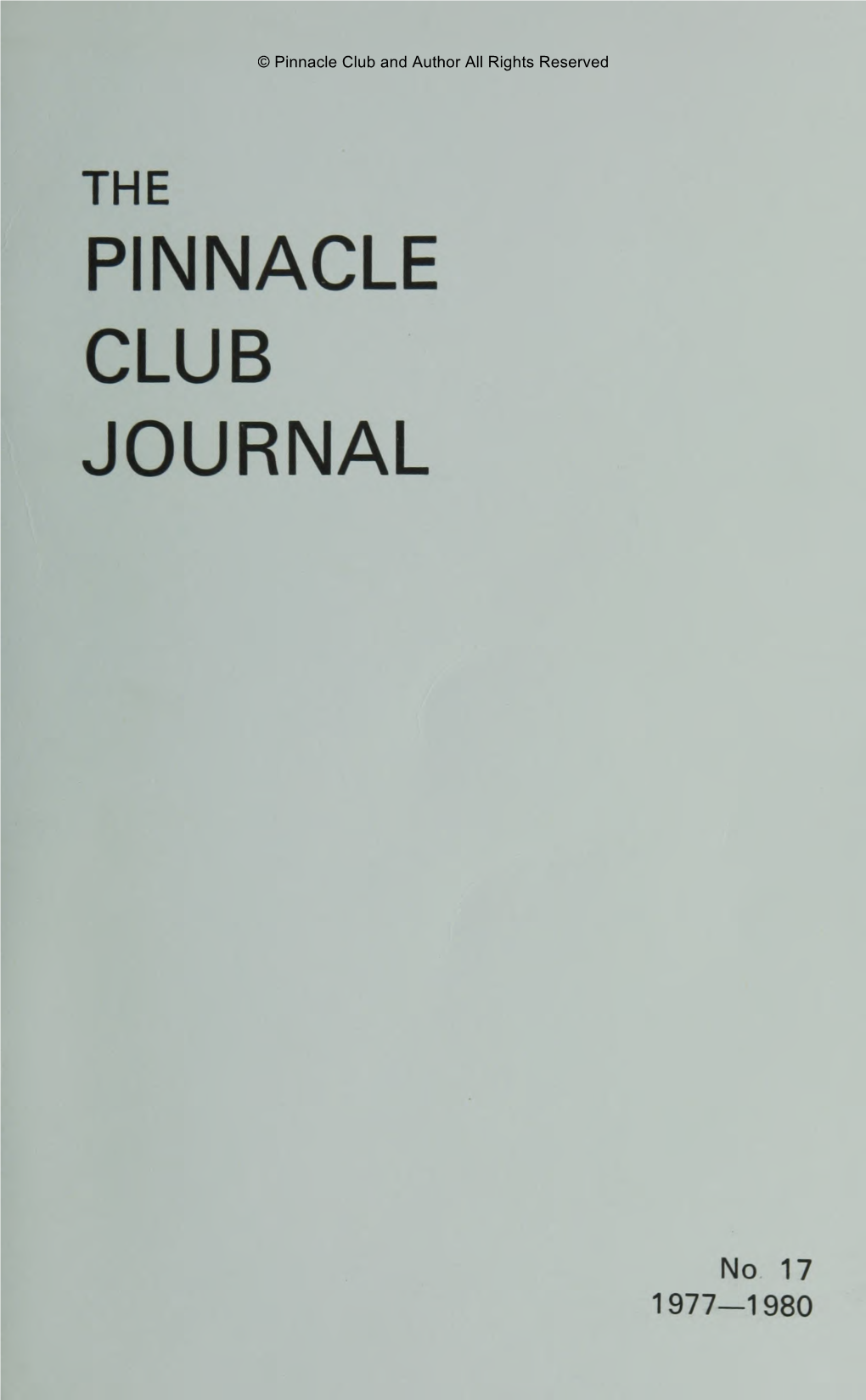 Pinnacle Club Journal