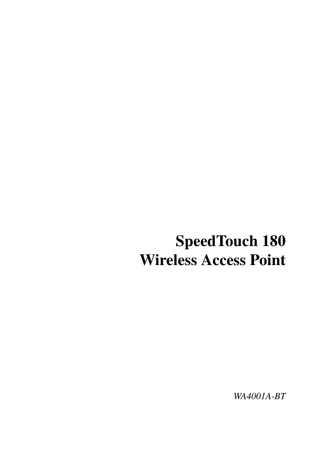Speedtouch 180 Wireless Access Point