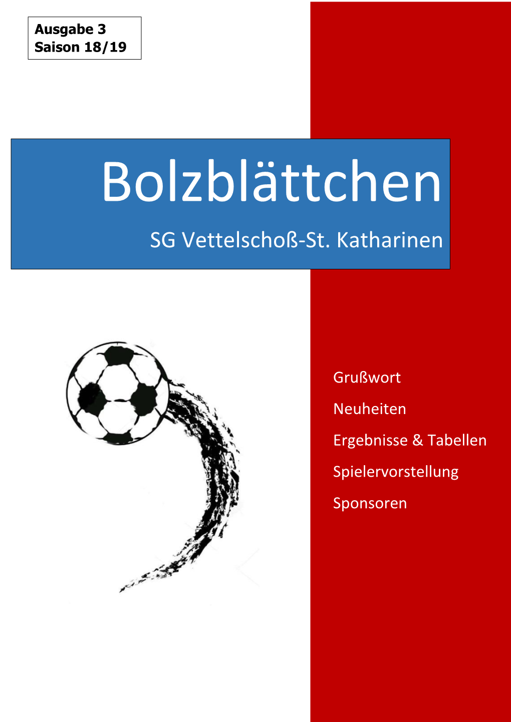 Bolzblättchen 2018/19 Ausgabe 3