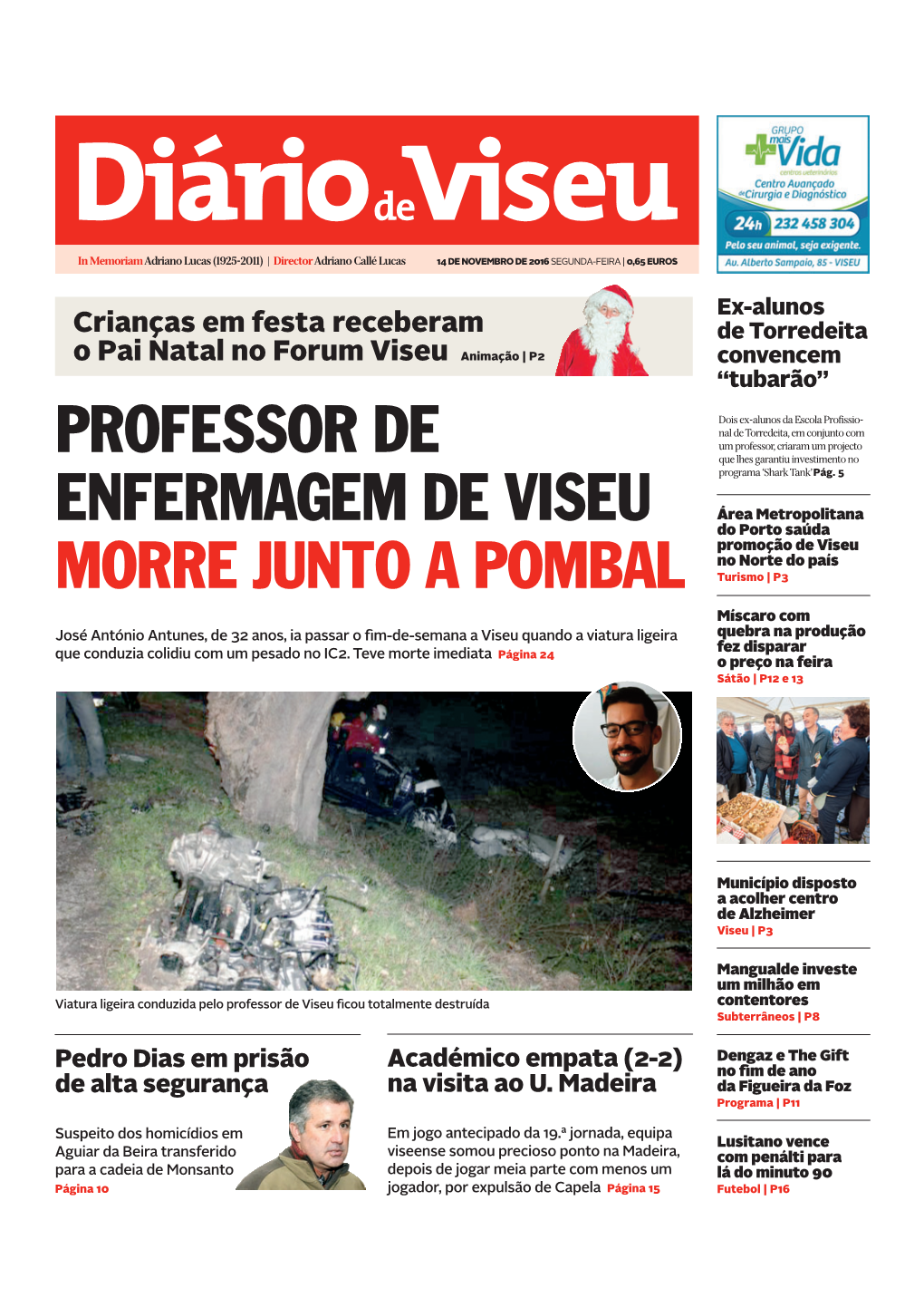 Professor De Enfermagem De Viseu Morre Junto a Pombal