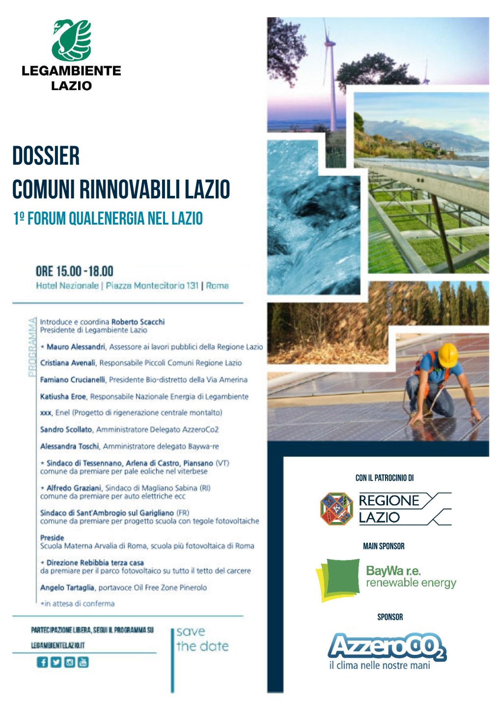 Dossier Comuni Rinnovabili Lazio 1º Forum Qualenergia Nel Lazio