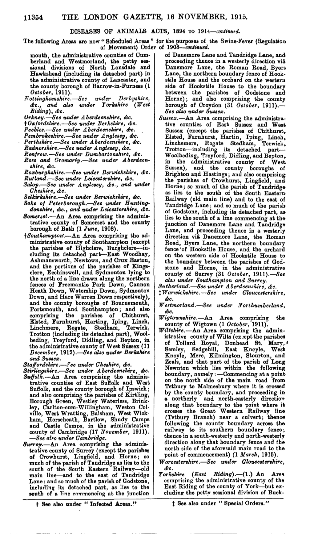 The London Gazette, Issue 29368, Page 11354