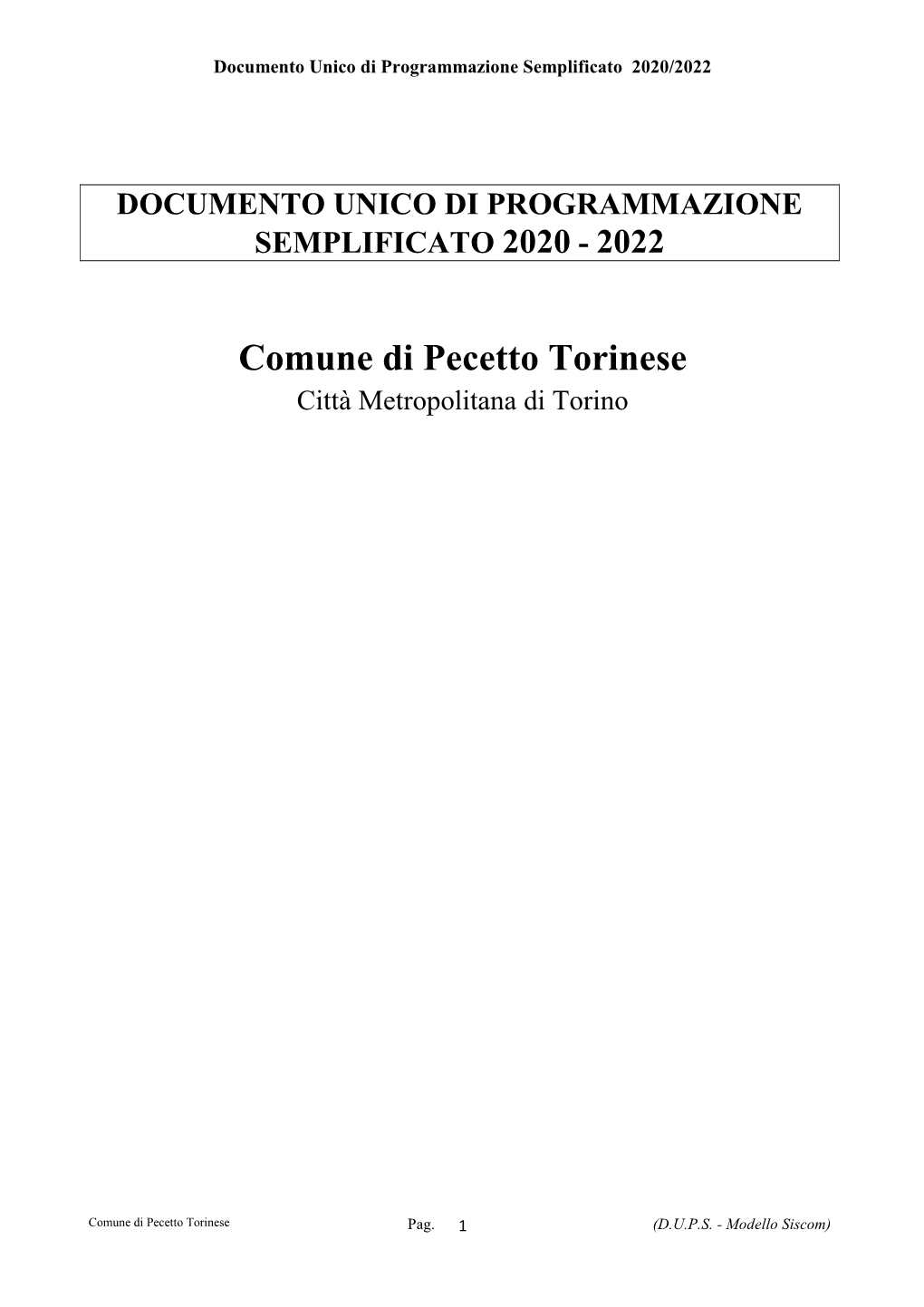 Comune Di Pecetto Torinese Città Metropolitana Di Torino