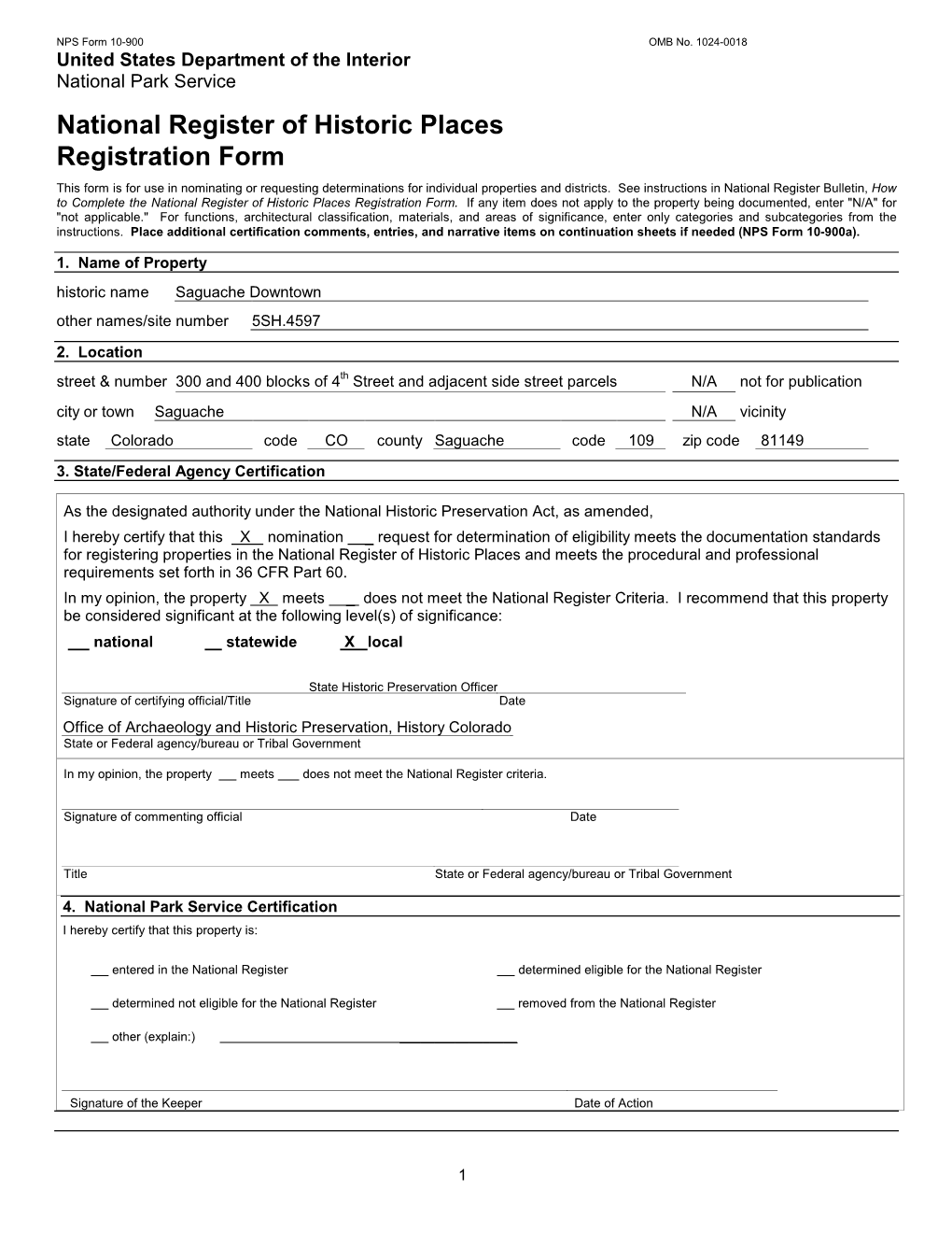 National Register of Historic Places Registration Form