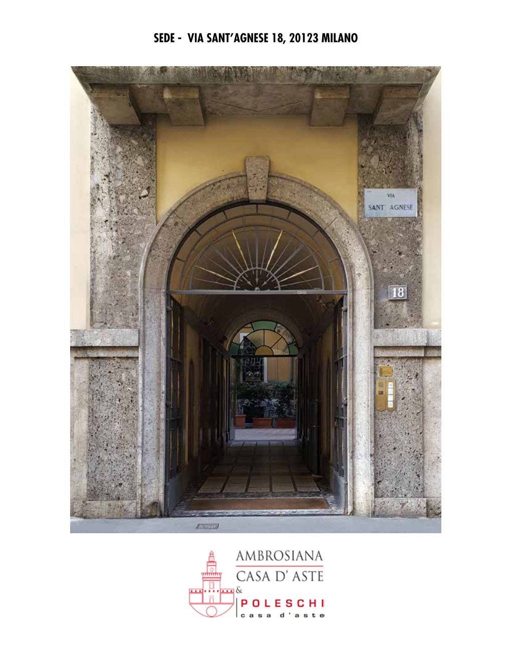 Sede - Via Sant’Agnese 18, 20123 Milano Lot 240