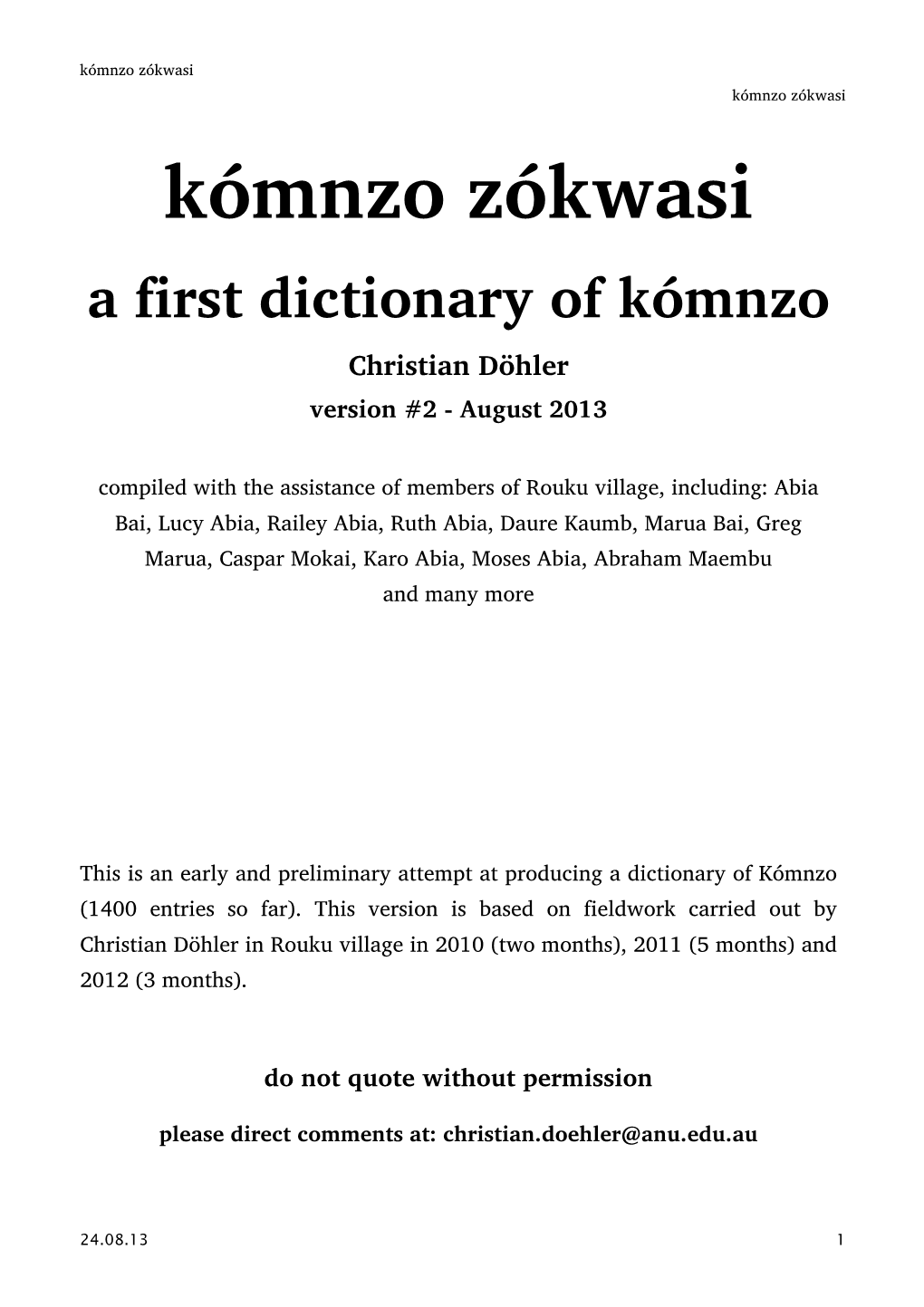 Kómnzo Lexicon