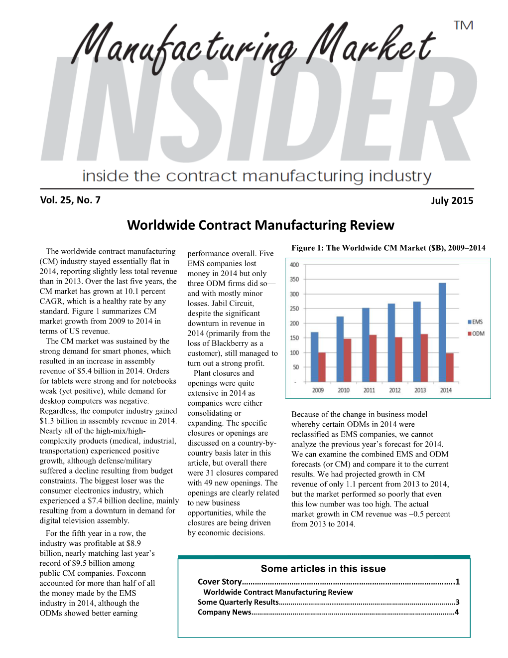 Worldwide Contract Manufacturing Review