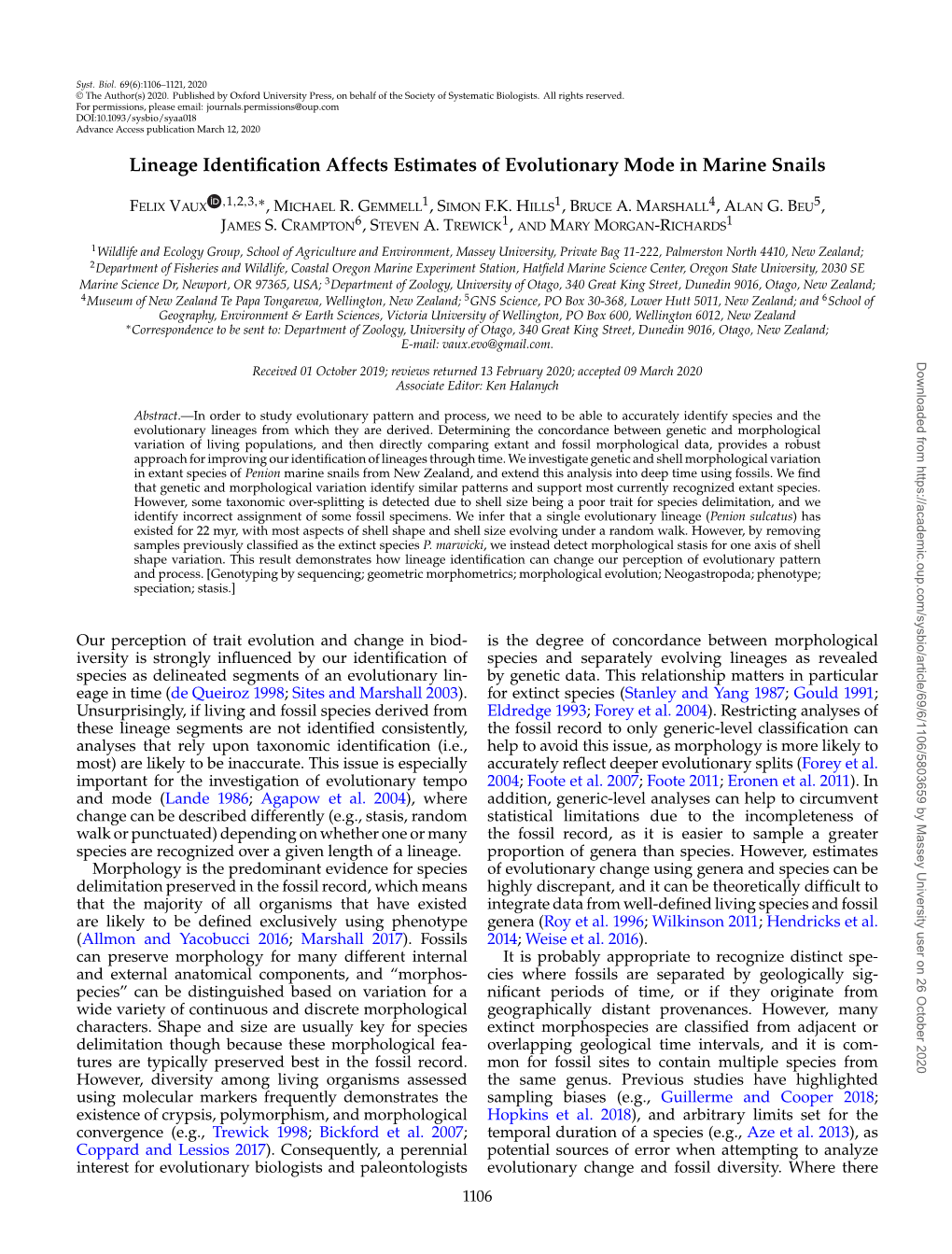 Lineage Identification Affects Estimates of Evolutionary Mode In