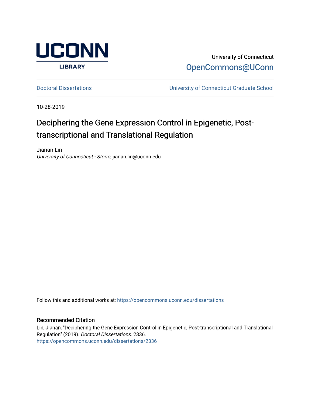 Deciphering the Gene Expression Control in Epigenetic, Post- Transcriptional and Translational Regulation