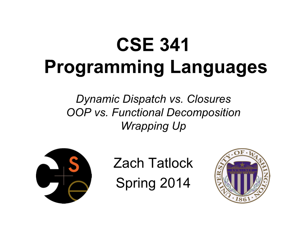 CSE 341 Programming Languages