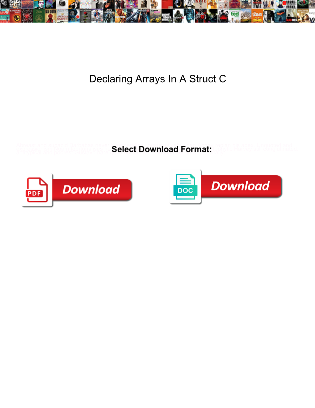 Declaring Arrays in a Struct C