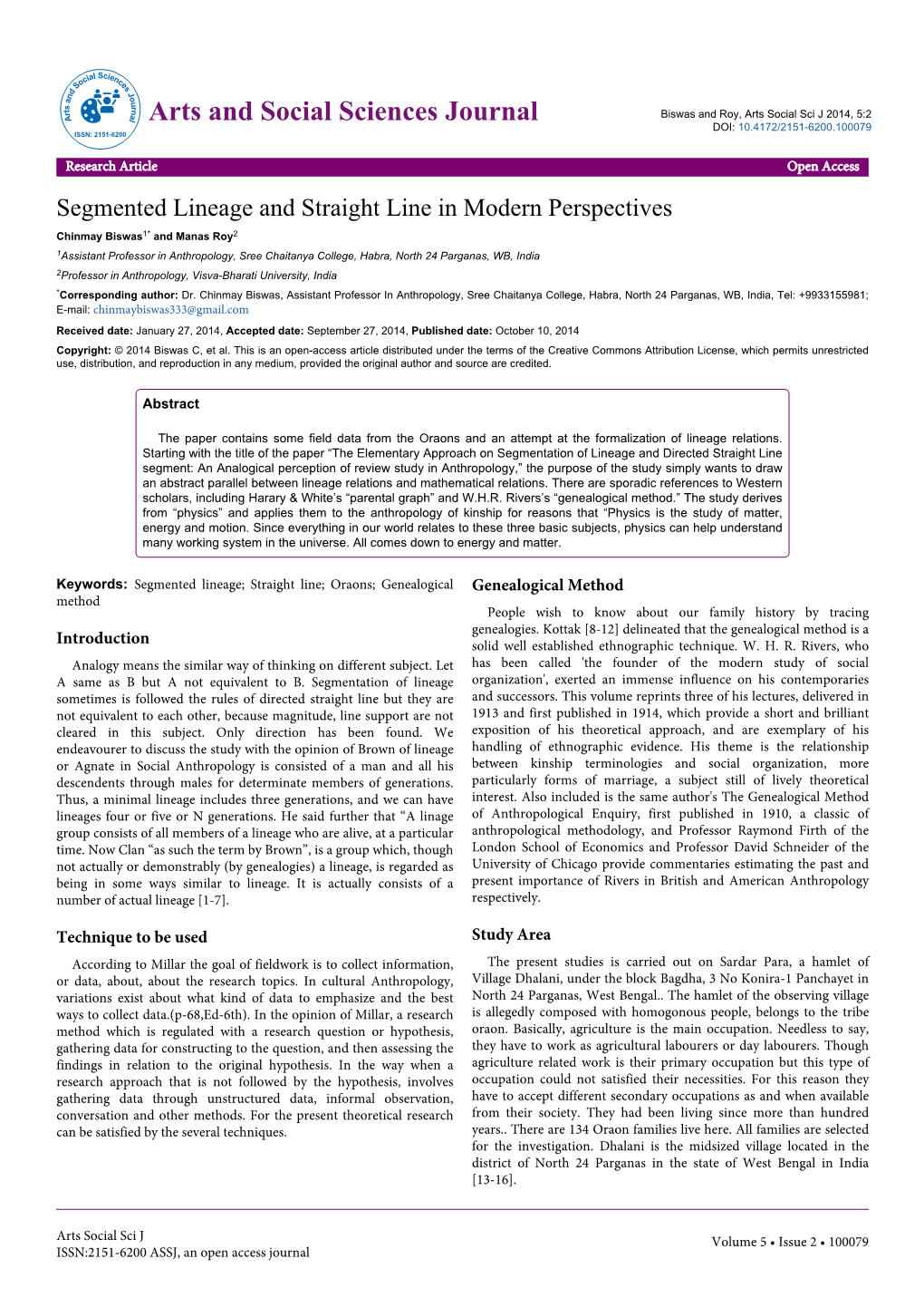 Segmented Lineage and Straight Line in Modern Perspectives