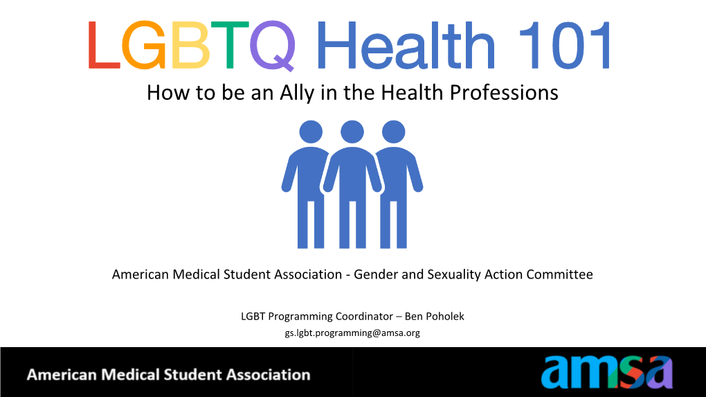 LGBTQ Health 101 Slides