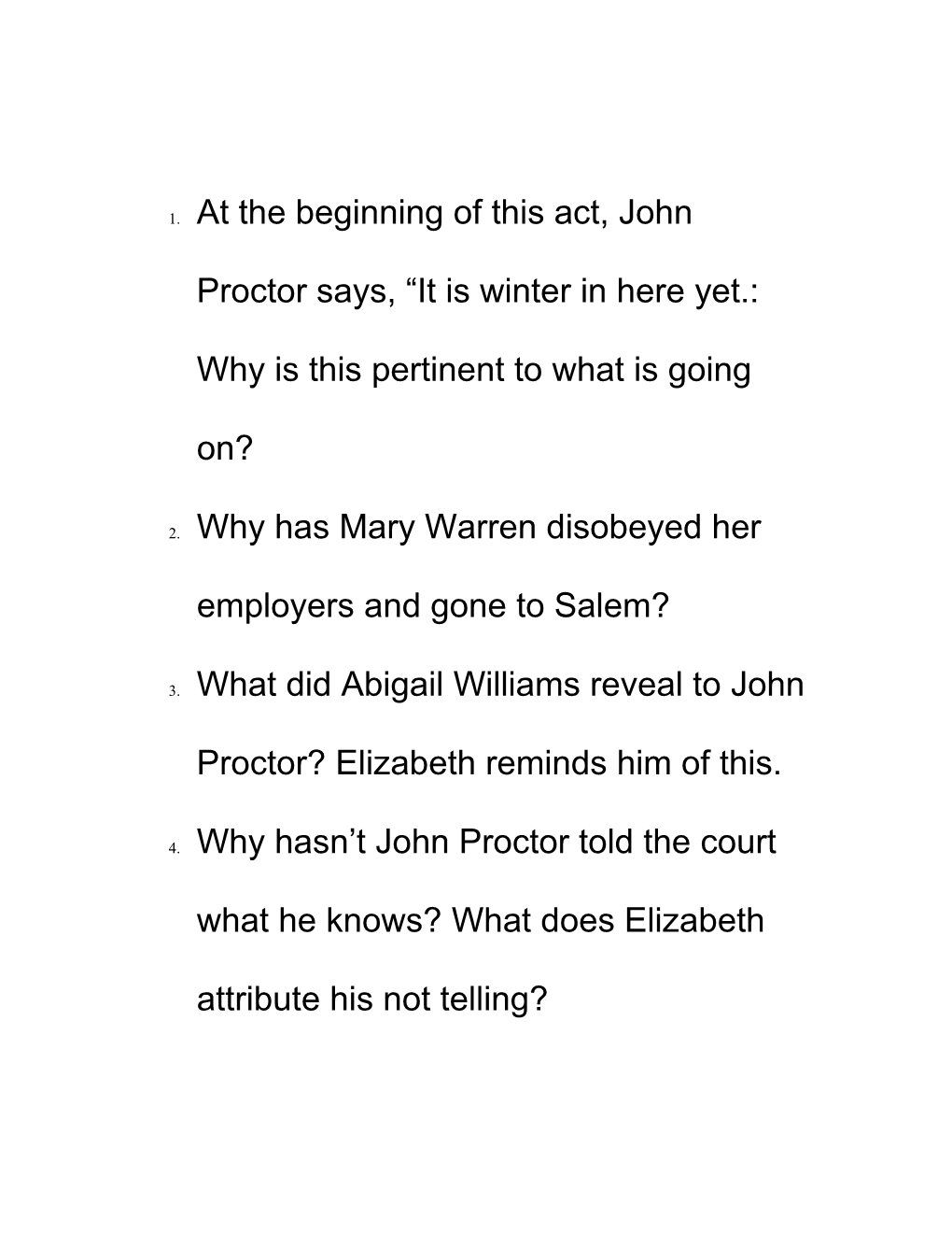 3. What Did Abigail Williams Reveal to John Proctor? Elizabeth Reminds Him of This