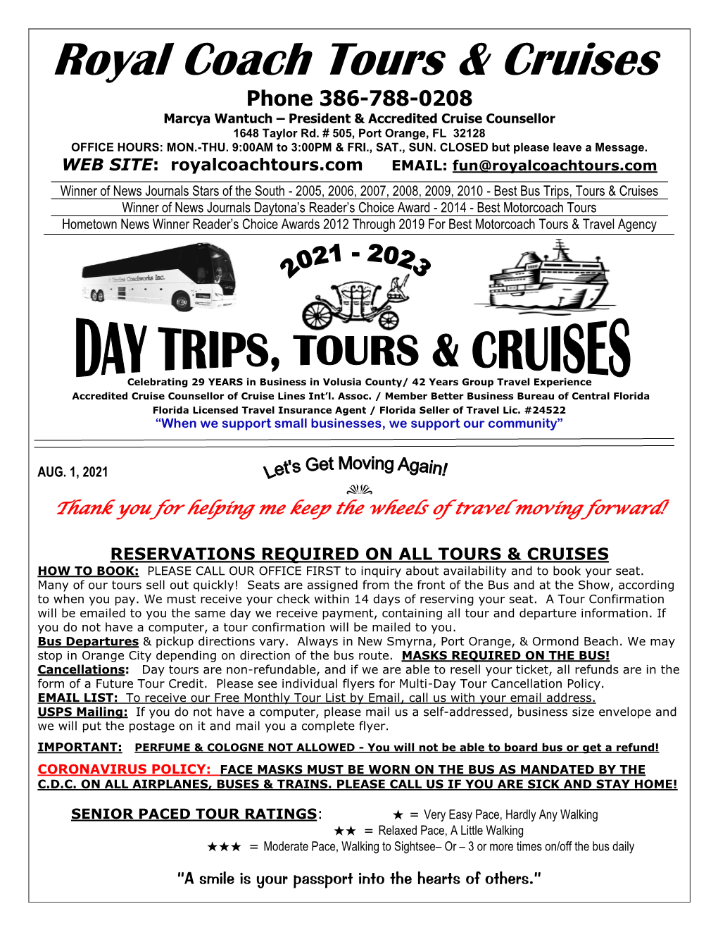 Royal Coach Tours & Cruises