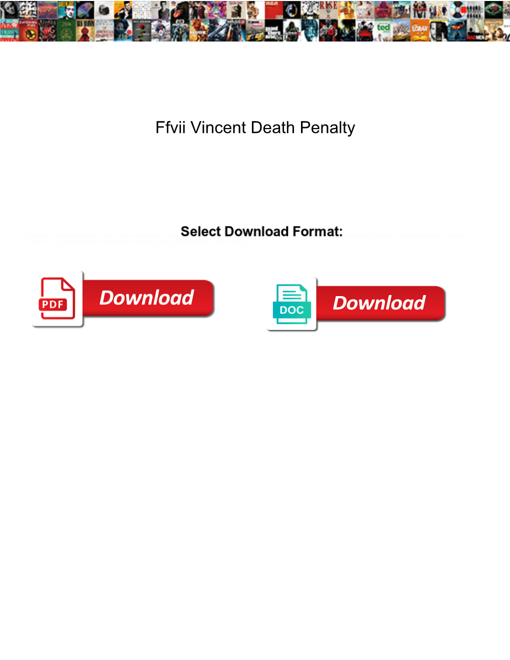 Ffvii Vincent Death Penalty