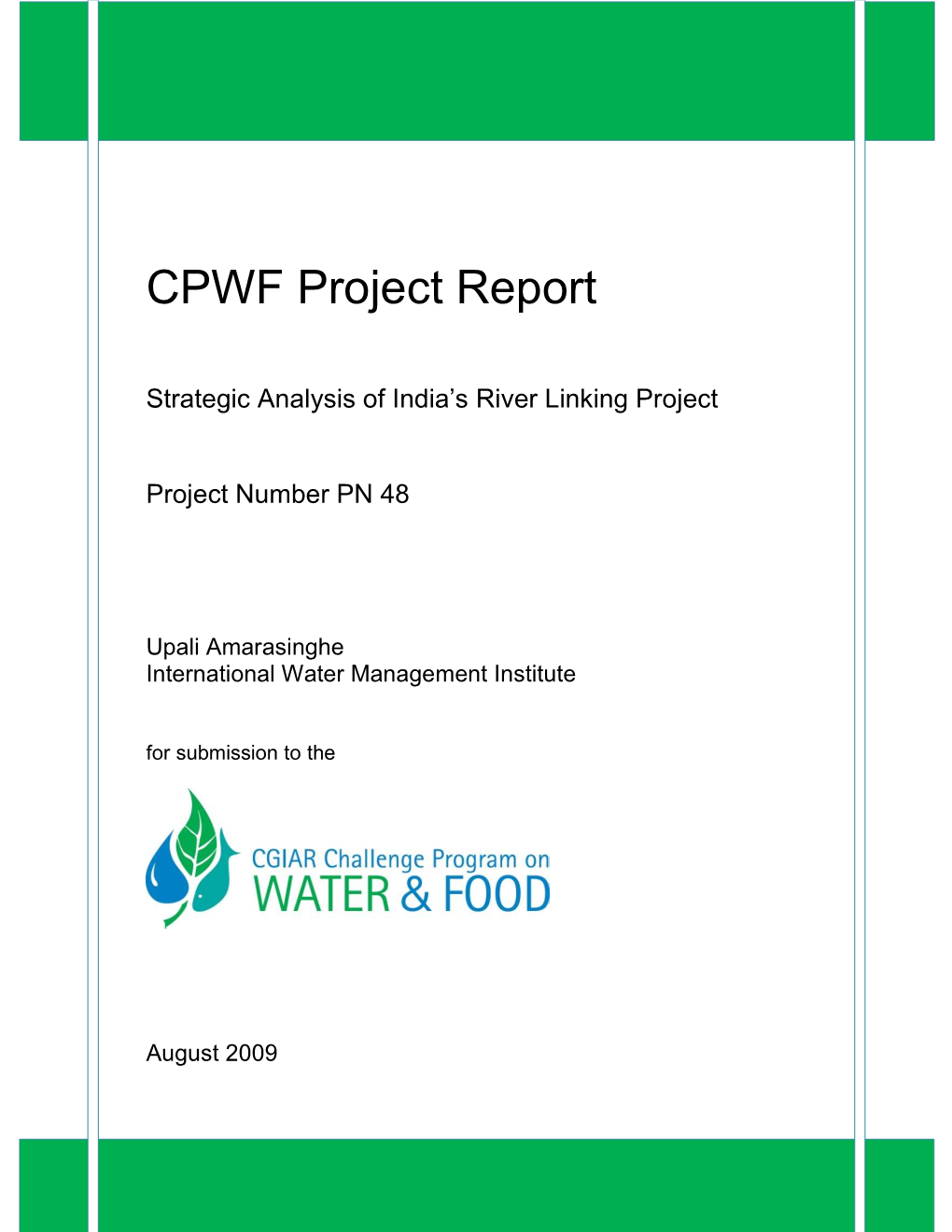 PN48 IWMI Project Report Aug09 Approved