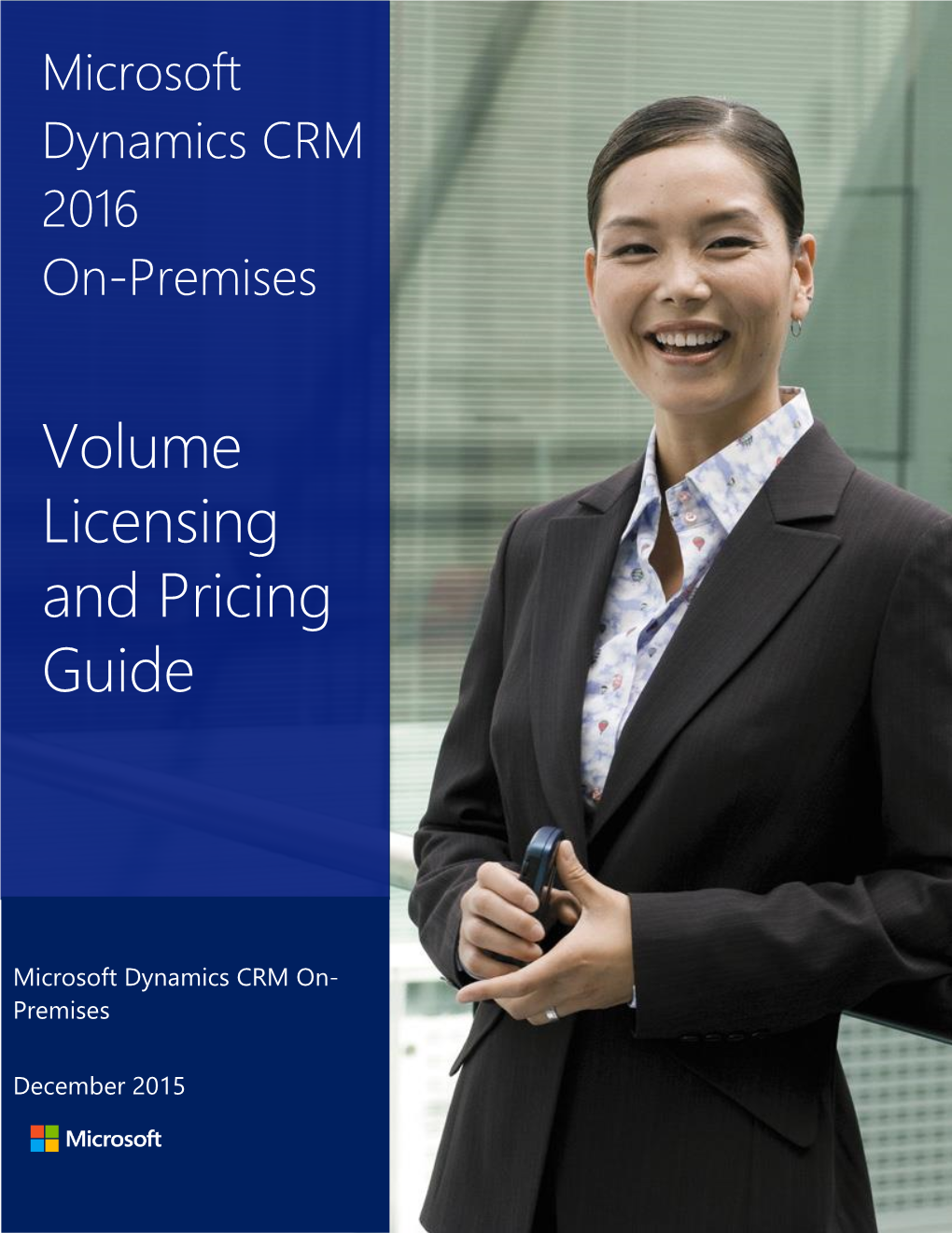 Microsoft Dynamics CRM 2016 On-Premises Licensing and Pricing