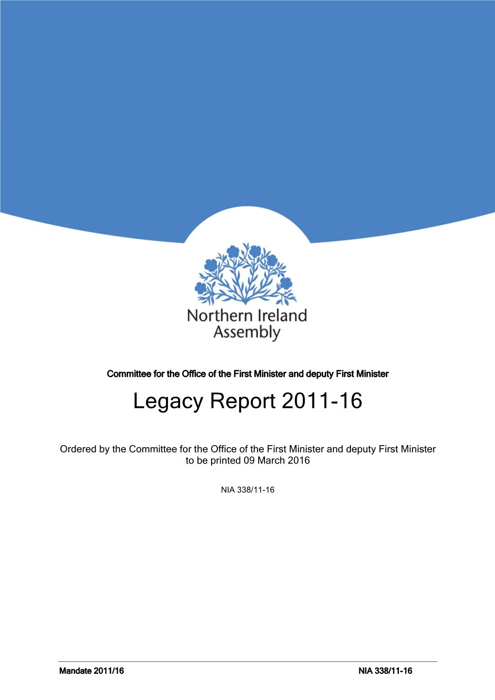 Legacy Report 2011-16
