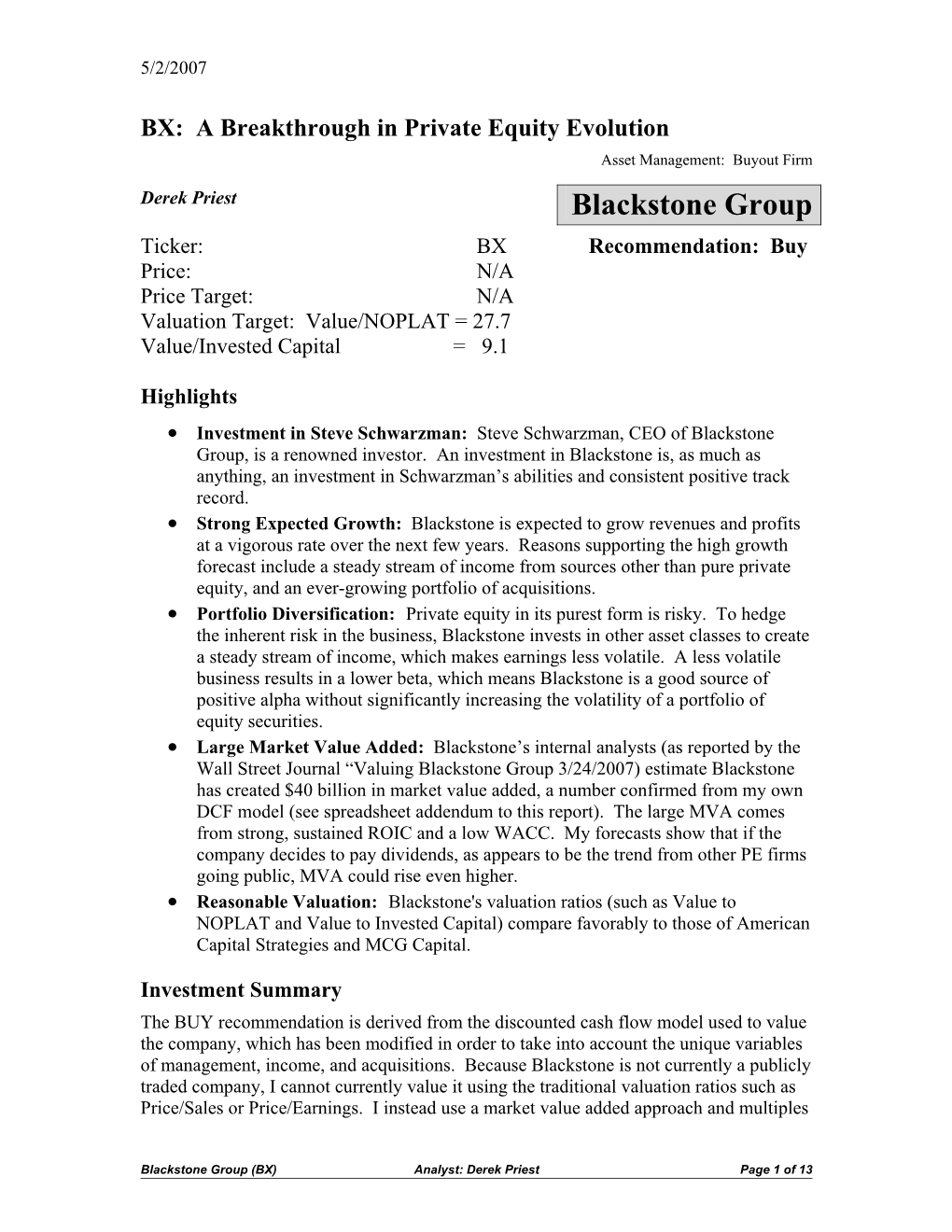 Blackstone Group