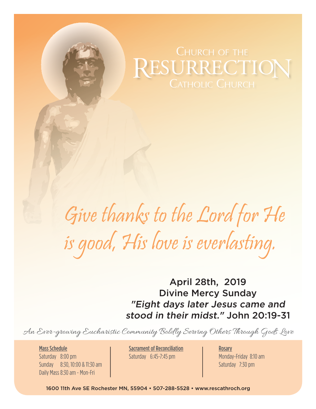 April 28Th, Divine Mercy Sunday