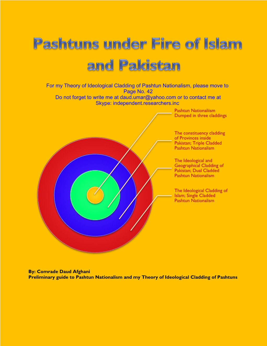 For My Theory of Ideological Cladding of Pashtun Nationalism