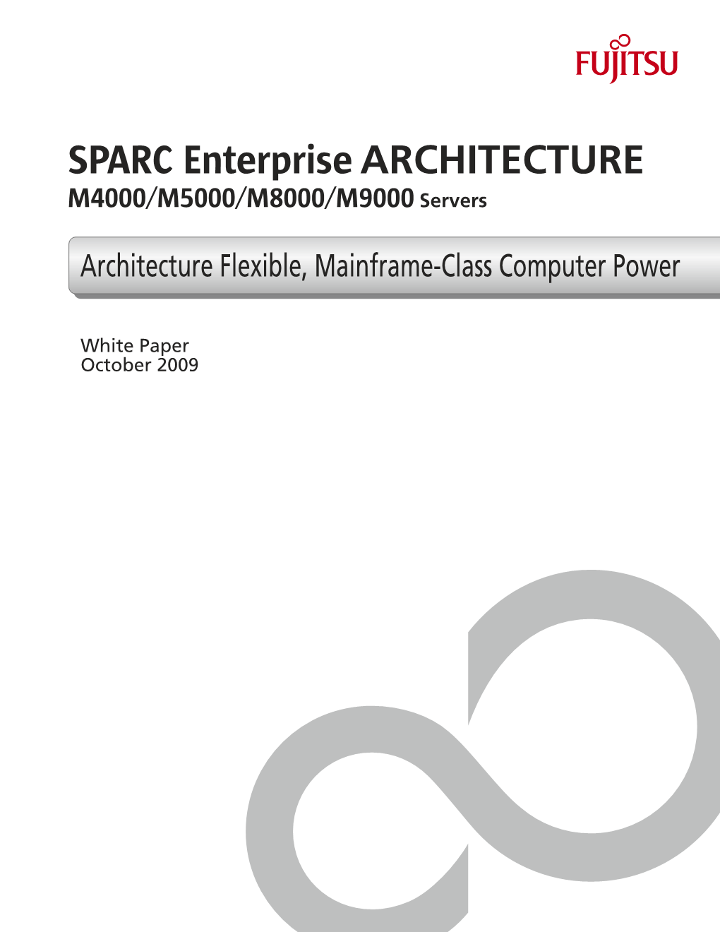 SPARC Enterprise ARCHITECTURE M4000/M5000/M8000