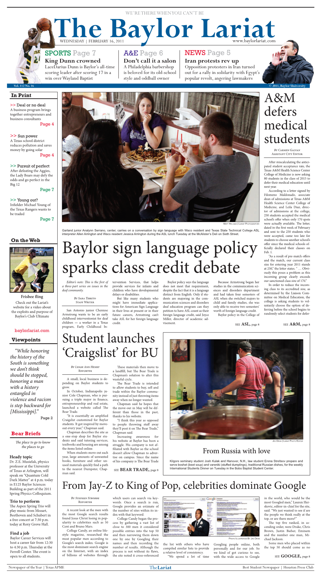 Baylor Sign Language Policy Sparks Class Credit Debate