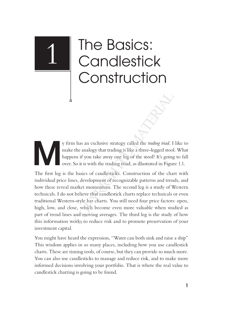 1 the Basics: Candlestick Construction