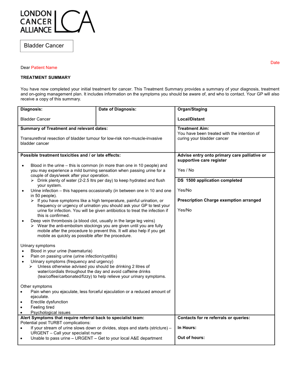 Treatment Record Summary Template s1