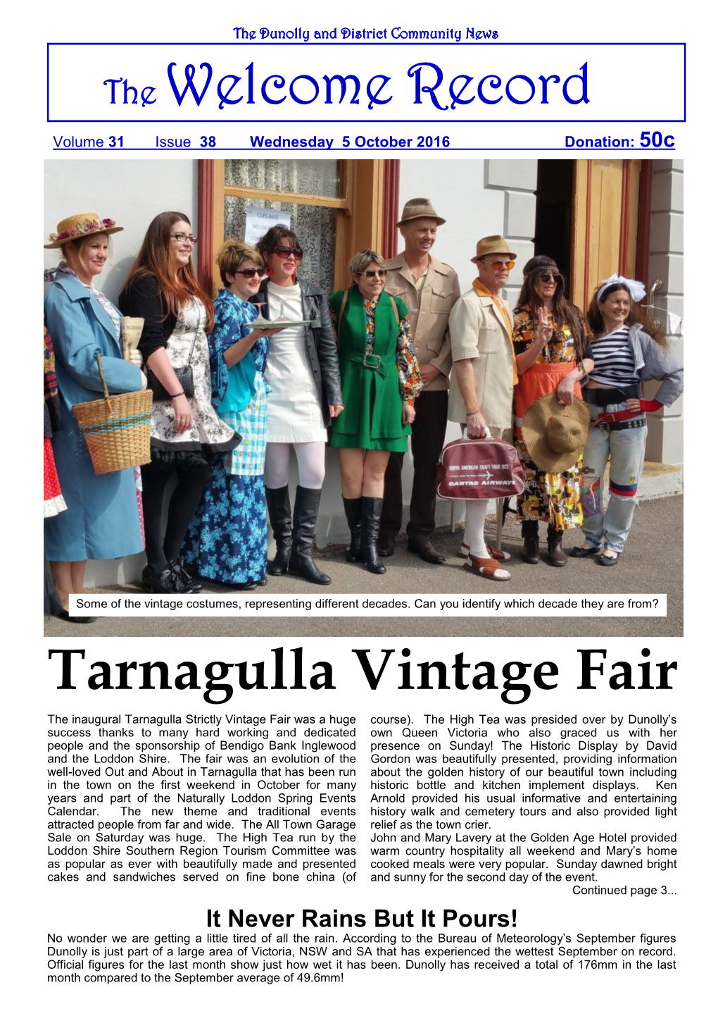 The Welcome Record Tarnagulla Vintage Fair
