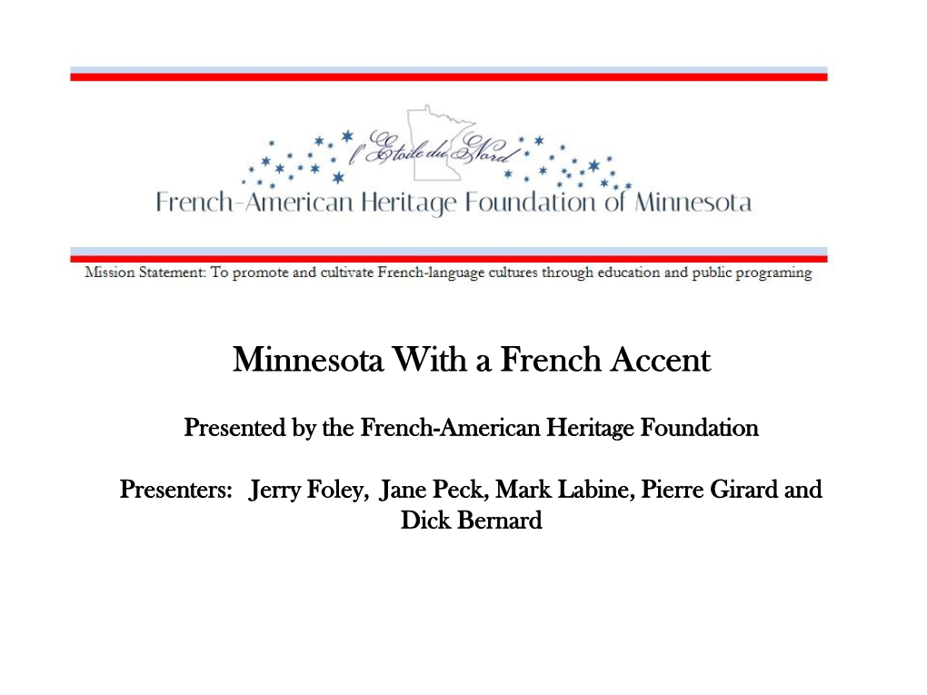 French Settlers in MN