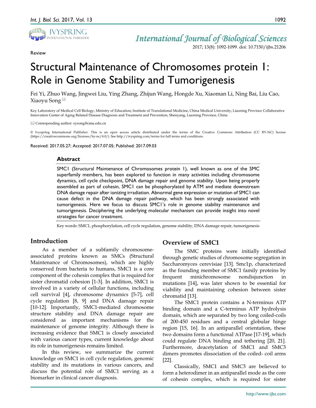 Structural Maintenance of Chromosomes Protein 1