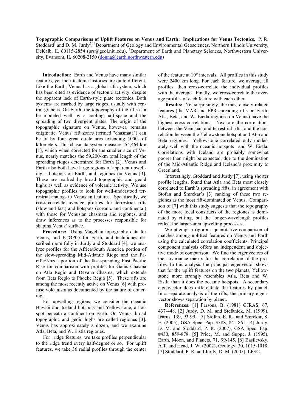 Topographic Comparisons of Uplift Features on Venus and Earth: Implications for Venus Tectonics