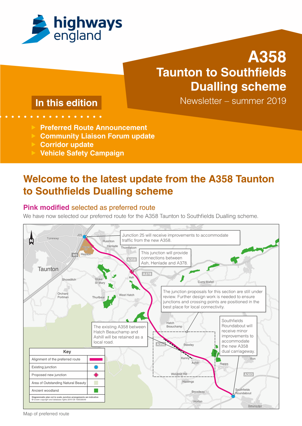 Taunton to Southfields Dualling Scheme in This Edition Newsletter – Summer 2019