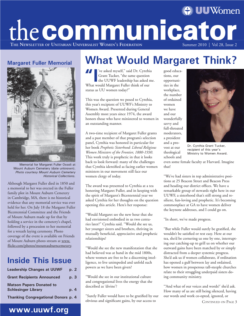 What Would Margaret Think? ’Ve Asked Myself,” Said Dr