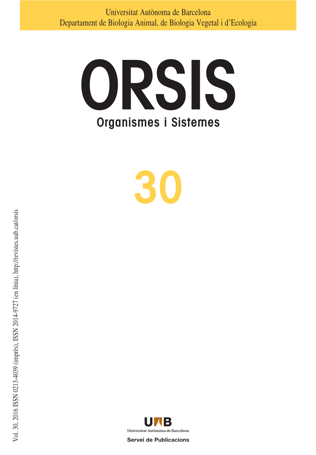 Orsis 30, 2016 3-9