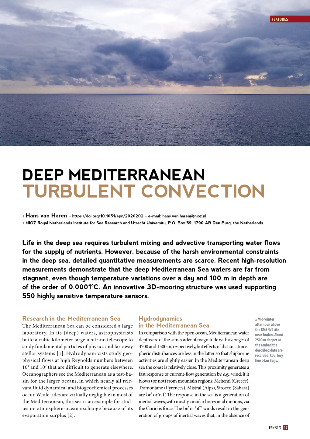 Deep Mediterranean Turbulent Convection