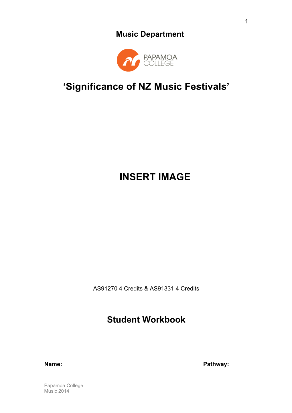 'Significance of NZ Music Festivals' INSERT IMAGE