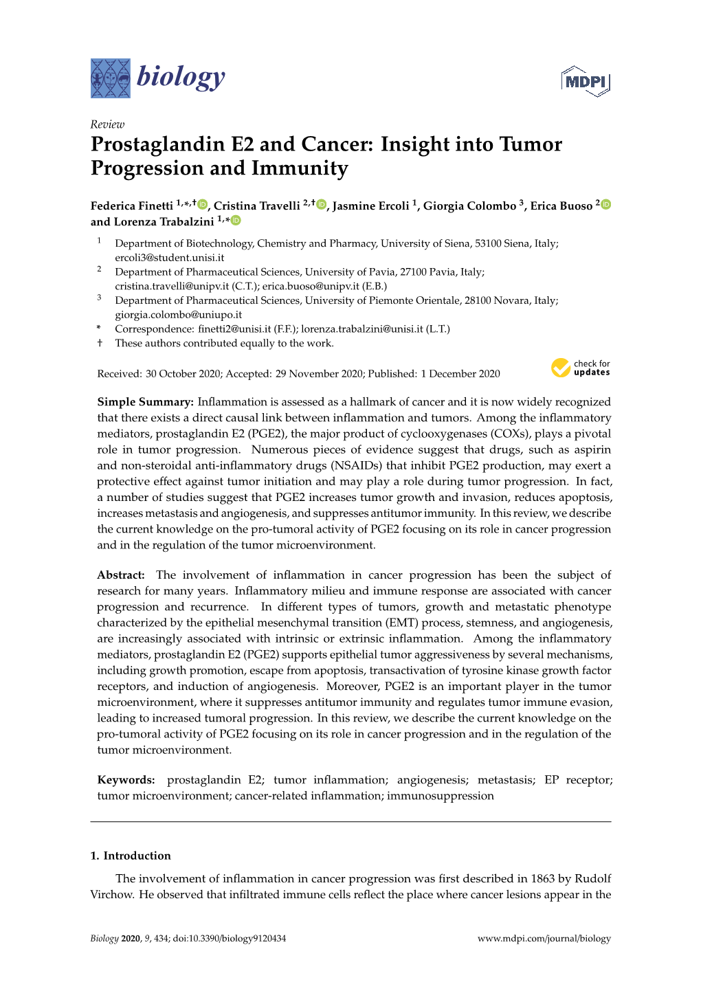 Prostaglandin E2 and Cancer: Insight Into Tumor Progression and Immunity