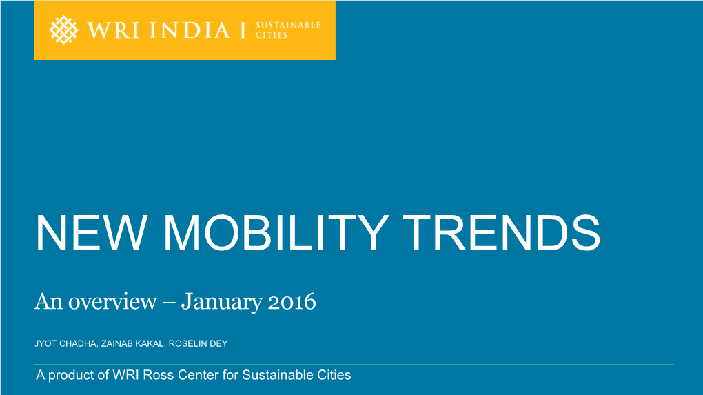 New Mobility Trends