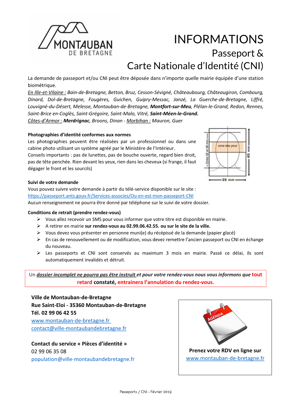 INFORMATIONS Passeport & Carte Nationale D’Identité (CNI)